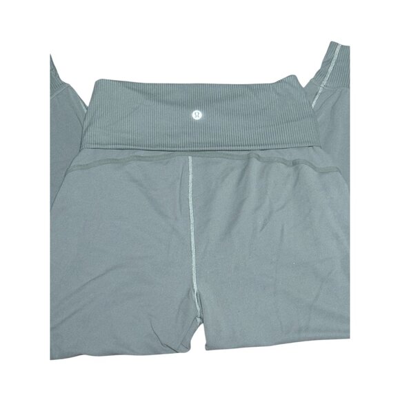 Lululemon 6 Align Super-High-Rise Ribbed-Waist Jogger Green Croos-waist pocket - Picture 7 of 12